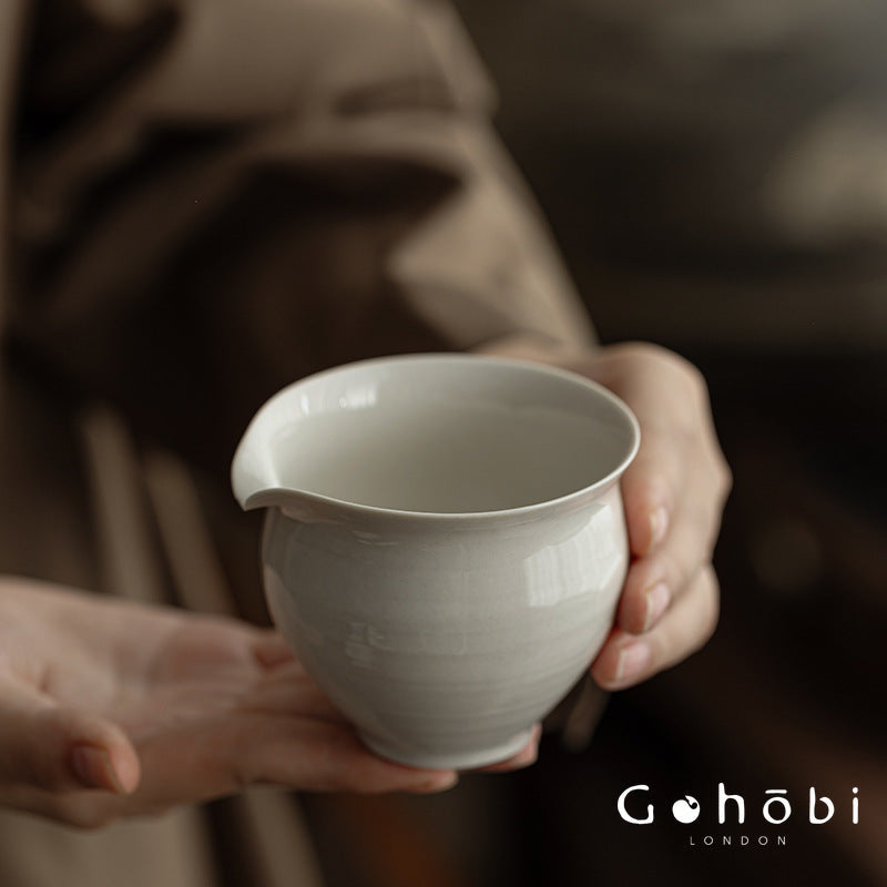 Gohobi Wood Ash Glaze Fair Cup – Handmade Ceramic Gongfu Tea Pitcher