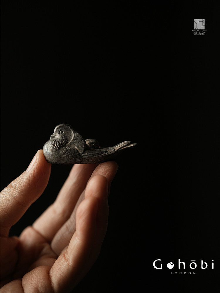 [賦山敘 x Gohobi] Gohobi Metal Tea Pet Ornament – Qilin Horse, Mandarin Duck & Pixiu Tea Table Figurine