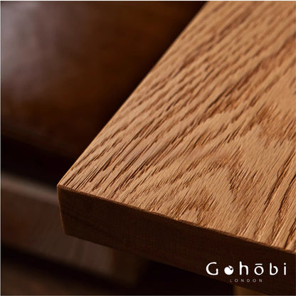 Gohobi Handmade Solid Wood Coffee Table – Japanese Modern Minimalist Tea Table for Living Room | FSC Certified Furniture