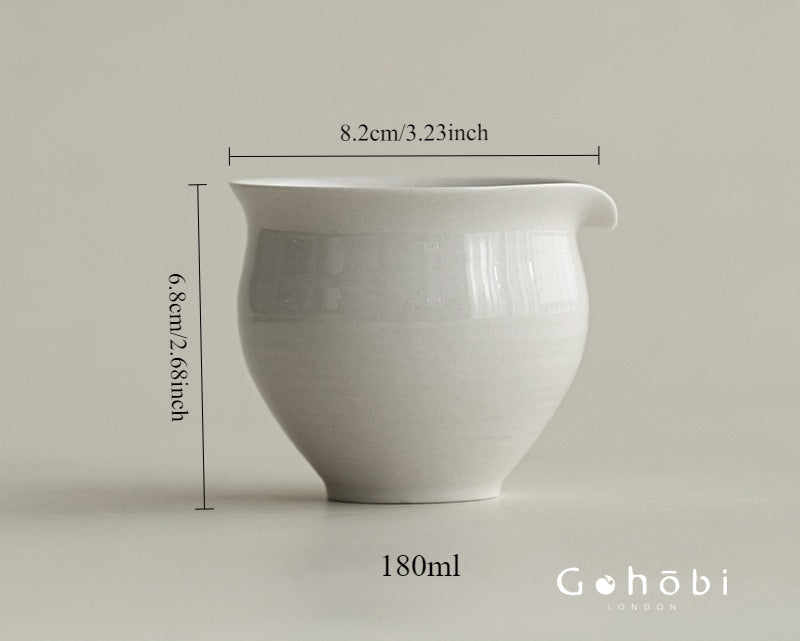 Gohobi Wood Ash Glaze Fair Cup – Handmade Ceramic Gongfu Tea Pitcher