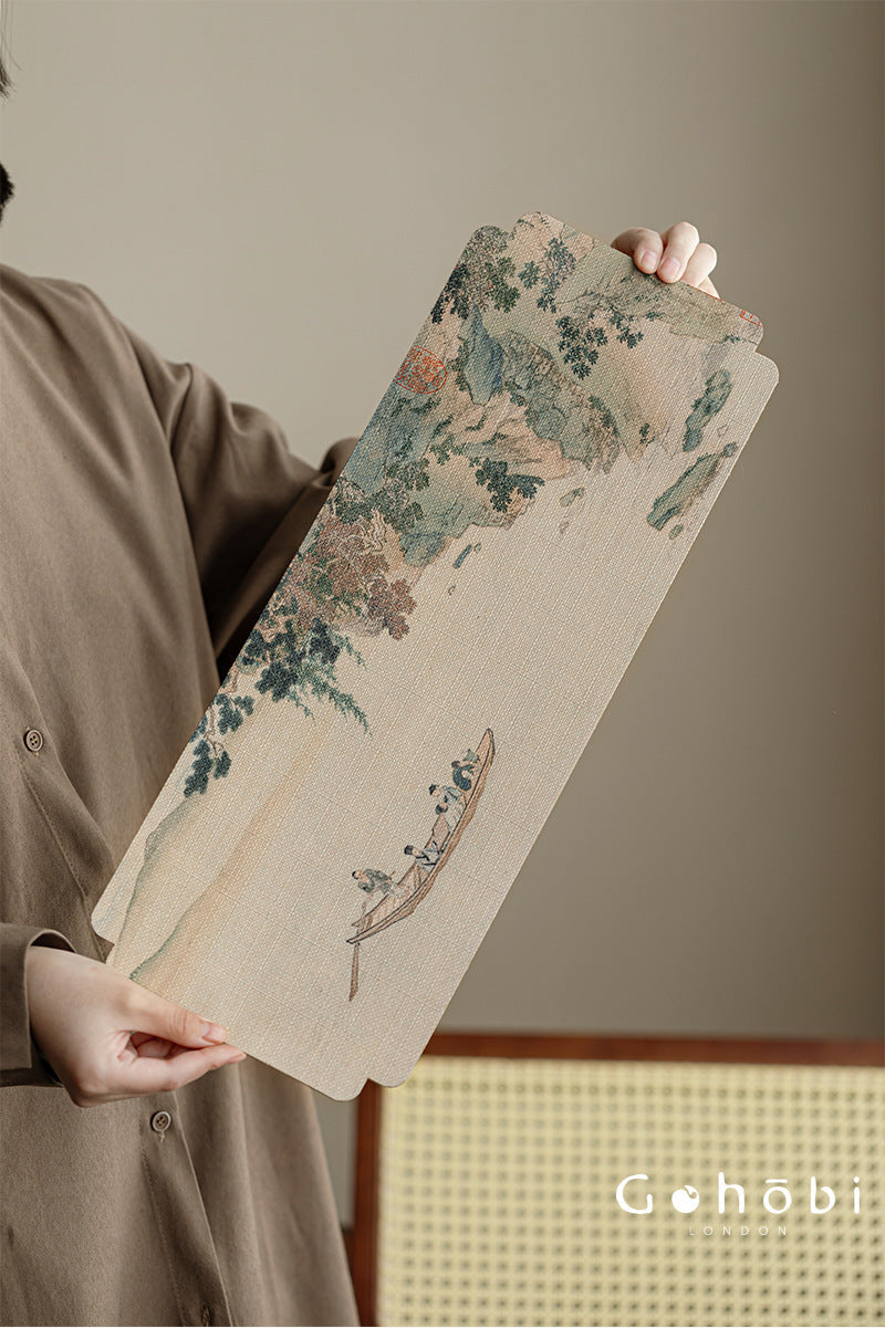 Gohobi Xiangyun Silk Tea Table Runner – Double-Sided Tea Mat Dry Brew Cloth