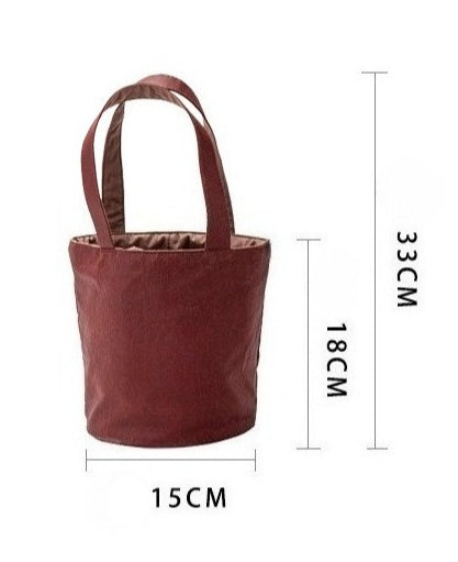Gohobi Xiangyun Silk Tote Bag – Handmade Retro Bucket Handbag