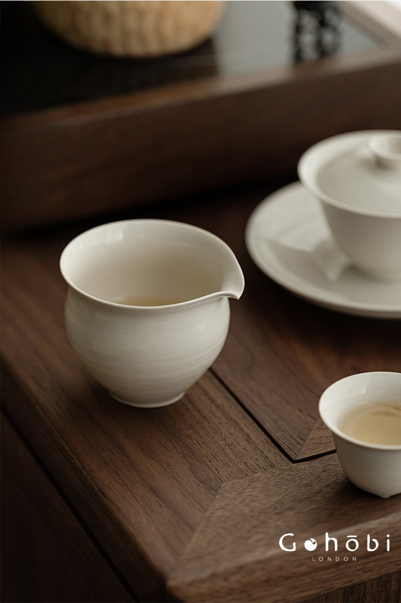 Gohobi Wood Ash Glaze Fair Cup – Handmade Ceramic Gongfu Tea Pitcher