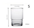 Gohobi Japanese Stackable Diagonal Glass Water Cup [Made In Japan]