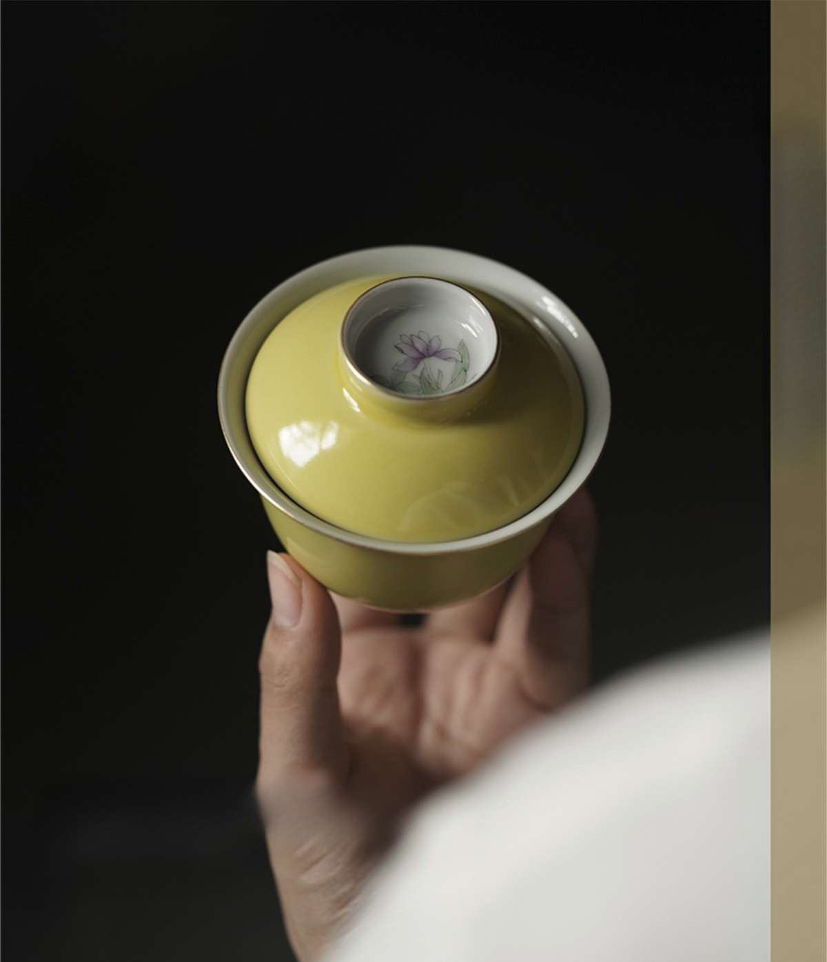 [賦山敘 x Gohobi] “Ink Bamboo & Crane” Kuikou Master Cup – Hand-Painted Jingdezhen Ceramic Tasting Cup