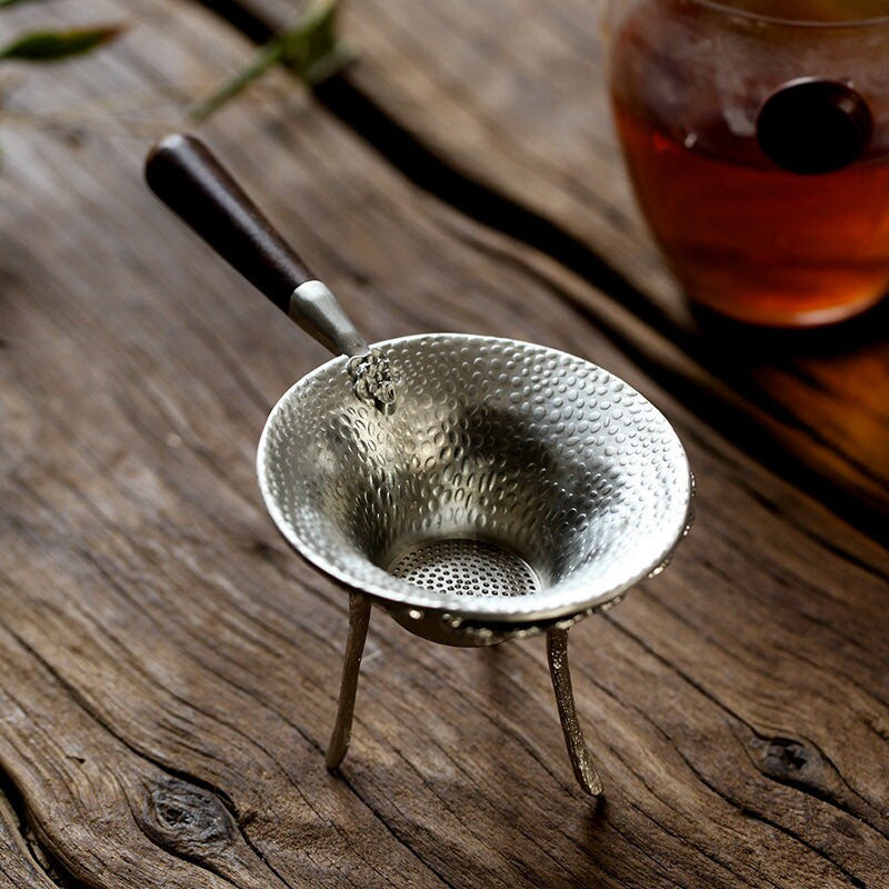 Gohobi Tea strainer Pure Tin strainer set Chinese Gongfu tea gift set Japanese Chado