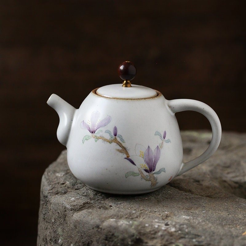 Gohobi Hand painted Magnolia Tea Cup Ceramic Chinese Gongfu tea Kung fu tea Japanese Chado