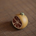 Gohobi Handmade ceramic YiXing clay Orange and Frog Tea ornaments Tea pets Chinese Gongfu tea Kung fu tea Japanese Chado unique ornaments
