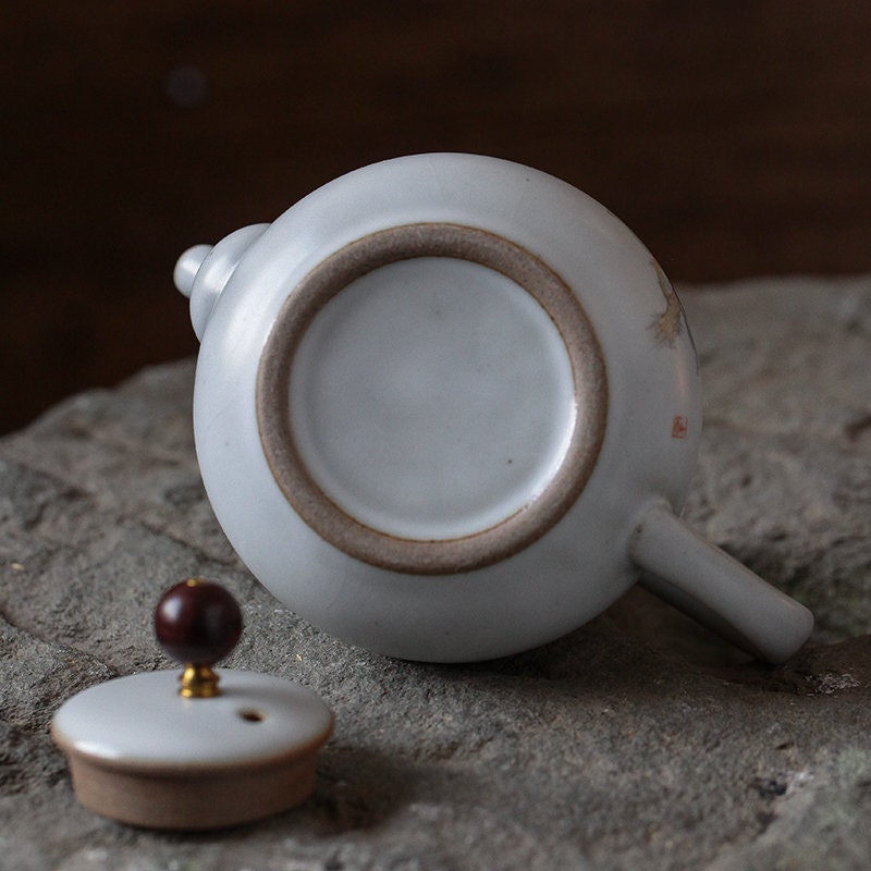 Gohobi Hand-painted Magnolia Teapot Ceramic Chinese Gongfu tea Kung fu tea Japanese Chado