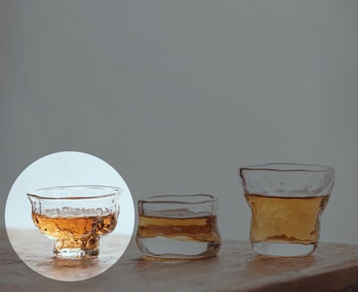 Gohobi Handmade glass tea cup Chinese Gongfu tea Kung fu tea Japanese Chado wabi sabi