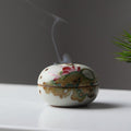 Gohobi Hand-painted Lotus Ceramic Incense bowl Incense holder Gongfu tea Japanese Chado