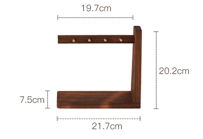 Gohobi Wood Rack Key Rack Key Rack with Shelf Key holder key and earrings rack key hooks Gift ideas