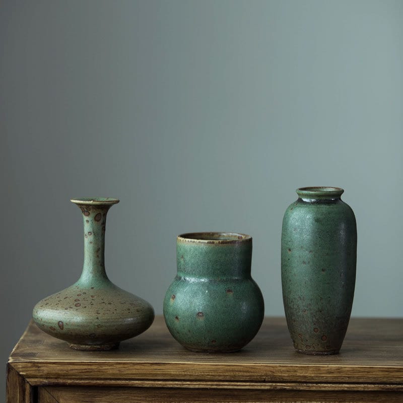 Gohobi Handmade ceramic zen vases table decoration house warming gift Japanese vintage style
