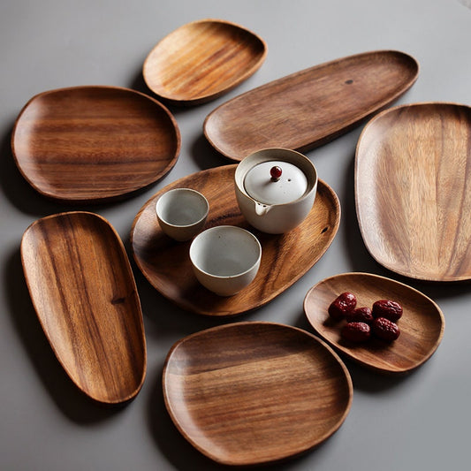 Gohobi Wooden Tea Trays Serving Tray wood tray wood plate Gongfu tea trays (5 versions) Japanese Chado