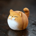 Gohobi Handmade cat ornaments Tea pets ceramic YiXing clay  Chinese Gongfu tea Kung fu tea Japanese Chado unique ornaments