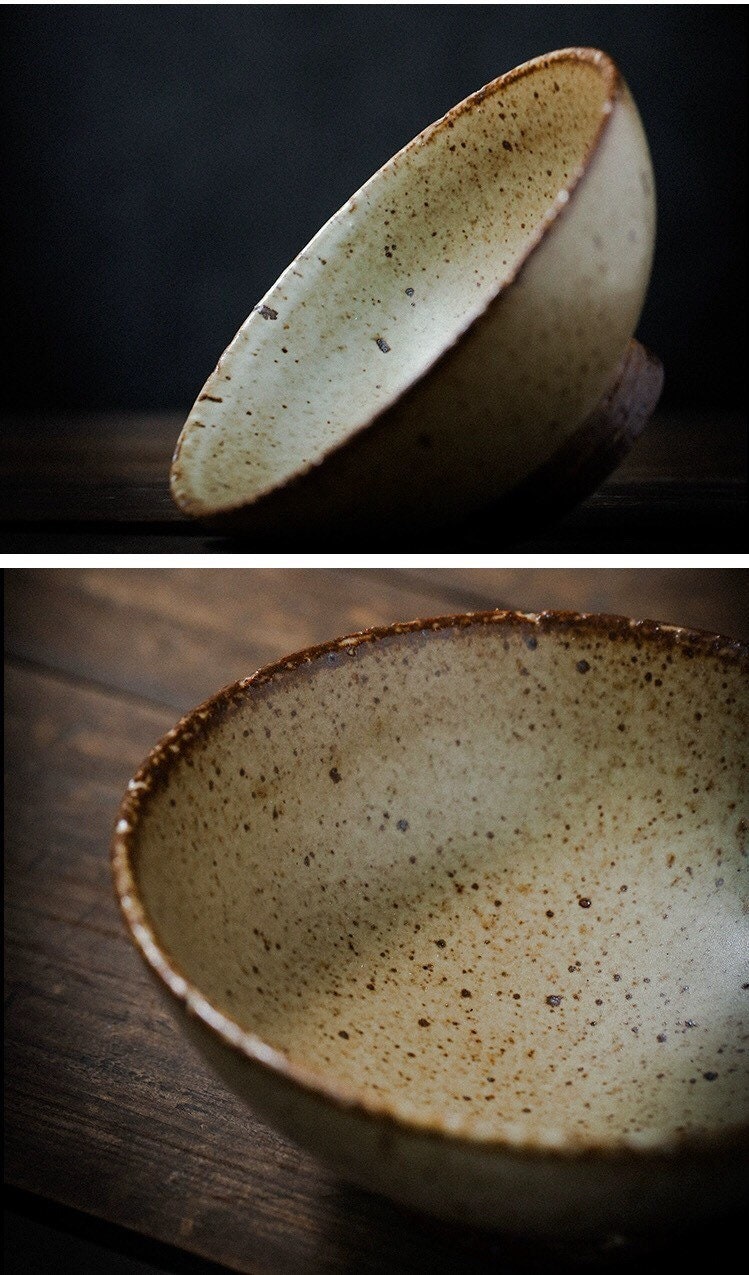 Gohobi handmade ceramic bowl rice bowl  tea Japanese style tableware stoneware