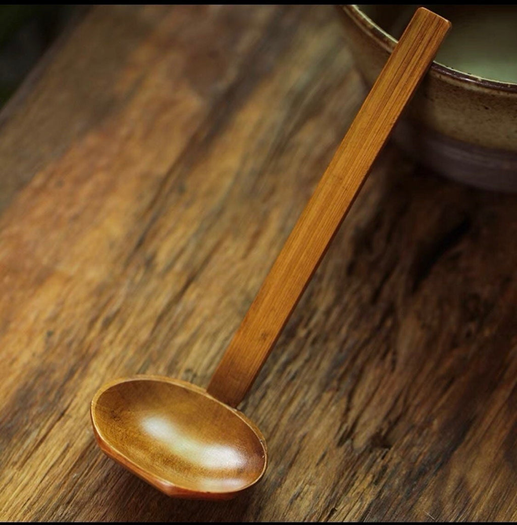 Gohobi Wooden soup spoon pho spoon Japanese Chinese large spoon oriental utensil ramen spoon