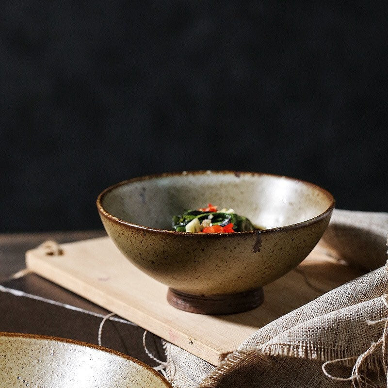 Gohobi handmade ceramic bowl rice bowl  tea Japanese style tableware stoneware