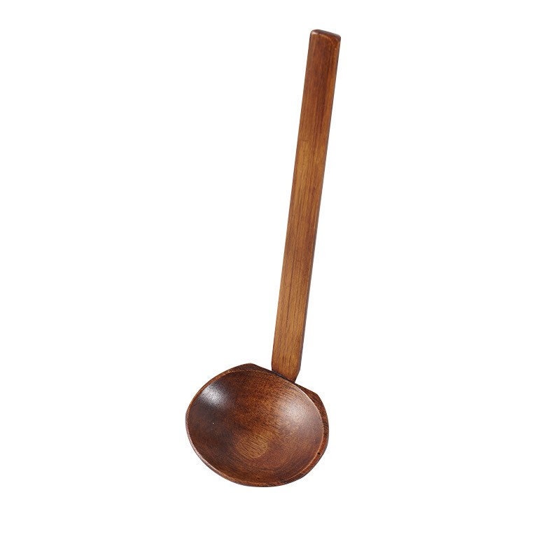 Gohobi Wooden soup spoon pho spoon Japanese Chinese large spoon oriental utensil ramen spoon