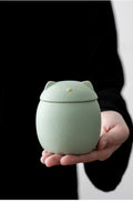 Gohobi Cat tea container storage bottle jar Lucky cat Japanese cat