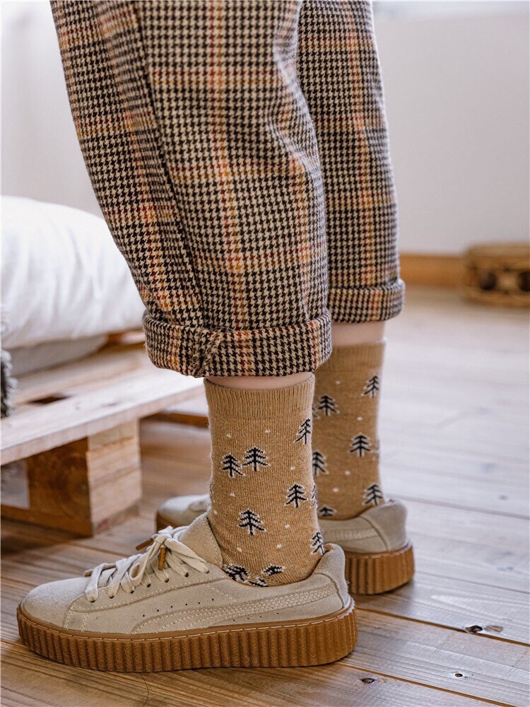 Tree wool socks Women Winter Socks gift