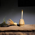 Gohobi Bamboo Matcha Tool Set with Bamboo Whisk, whisk holder and spoon, tea ceremony tool gift set, Japanese Tea tool set