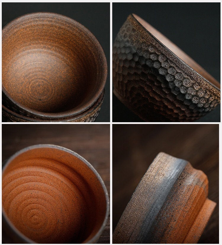 Gohobi Handmade  ceramic tea cup Chinese Gongfu tea Kung fu tea Japanese Chado peach blossom