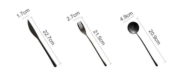Gohobi a set of 5 stonewashed cutlery set 100% stainless steel travel cutlery set