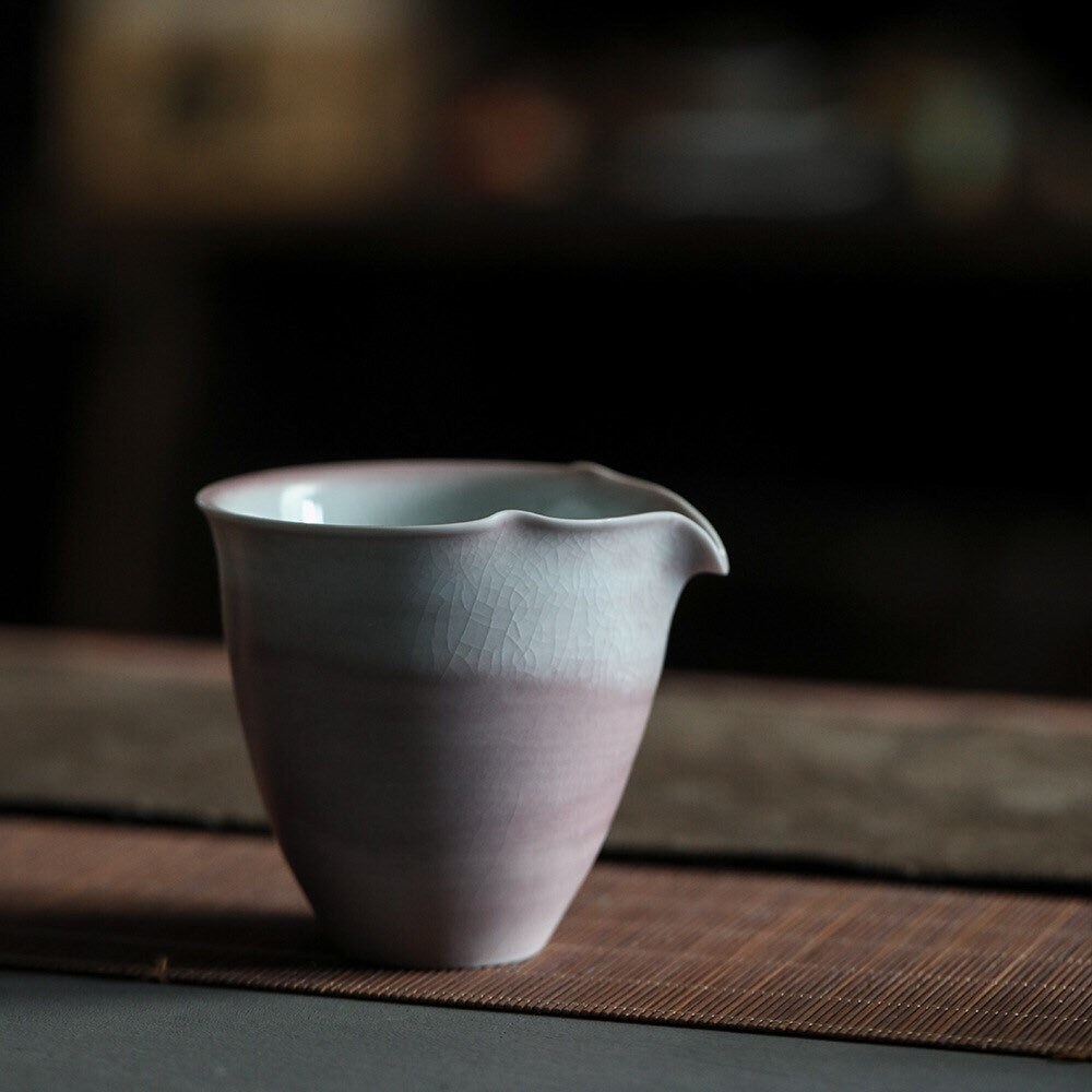 Gohobi Handmade Pink gaiwan, Hand painted, vintage, high quality, Rustic, Minimalistic Japanese Tea, Gongfu tea [Pink Glazed collection]