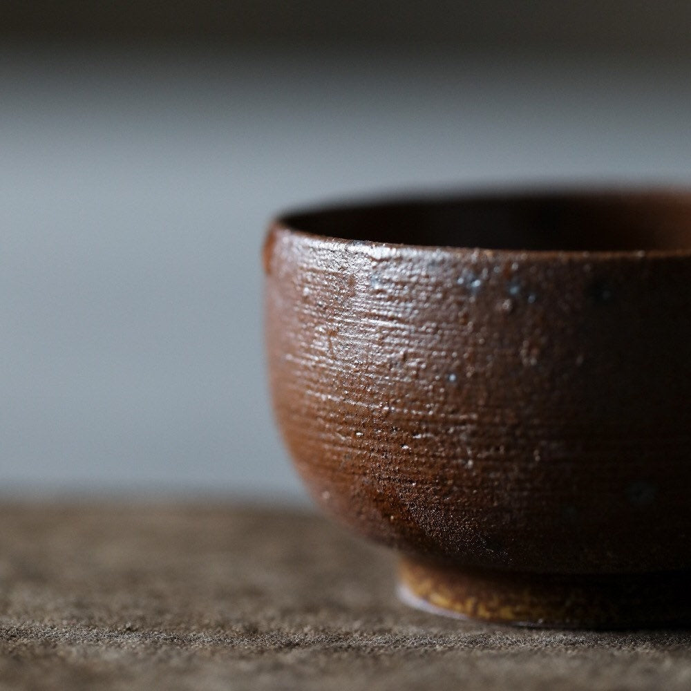 Gohobi Handmade ceramic tea cup Chinese Gongfu tea Kung fu tea Japanese Teacup small green tea cup  [Old rock mud collection]