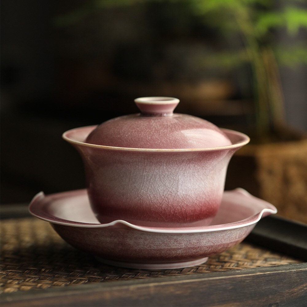 Gohobi Handmade Pink Tea pitcher/ Fair cup, Hand painted, vintage, high quality, Rustic, Minimalistic Japanese Tea [Pink Glazed collection]