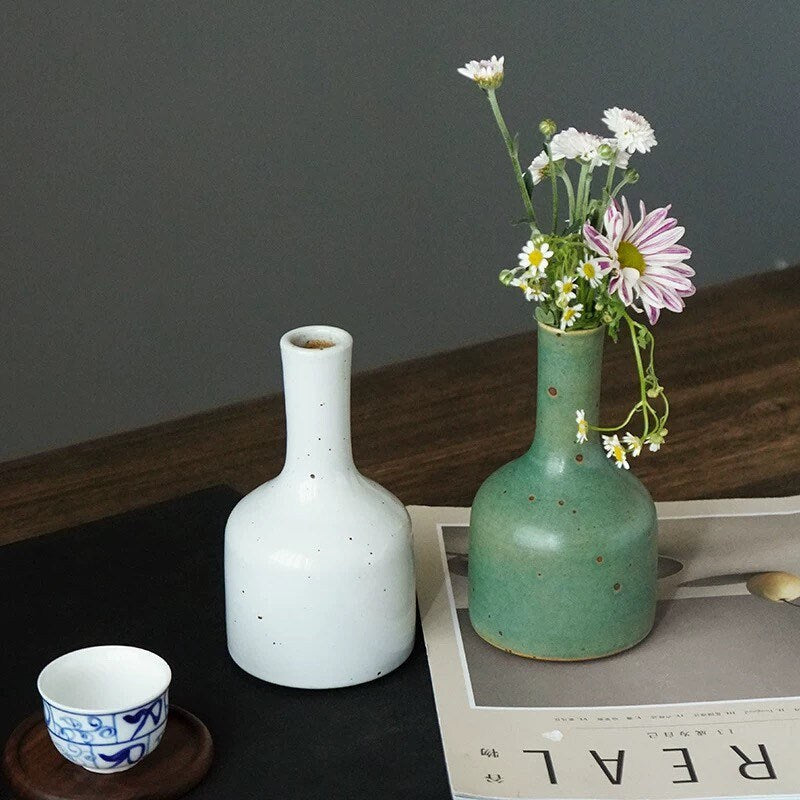 Gohobi Handmade ceramic zen vases table decoration house warming gift Japanese vintage style