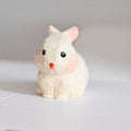 Gohobi Hand crafted white wooden rabbit ornaments unique gift for him for her