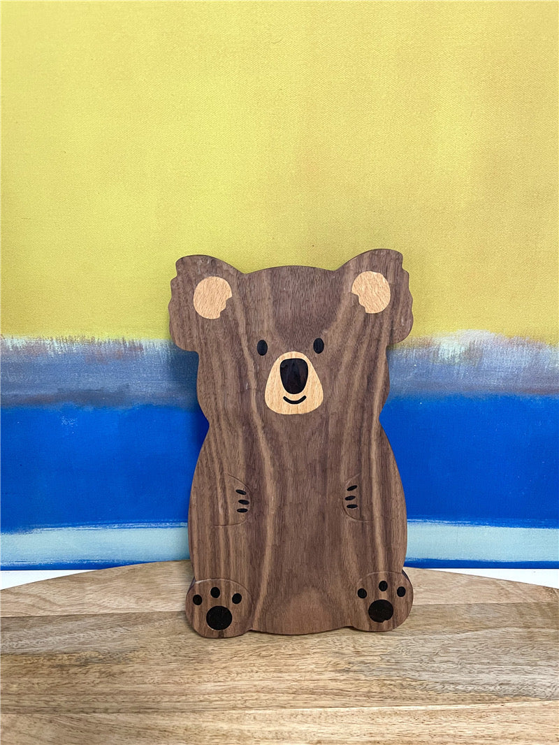 Gohobi Walnut Koala Shape Tray 25 x 16 x 2 cm